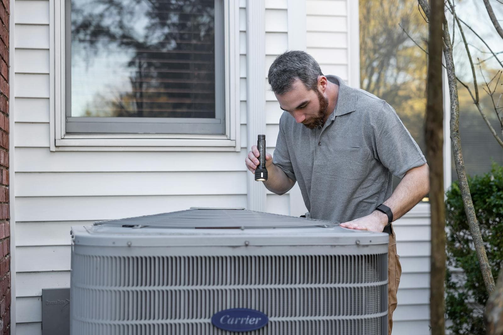 Sacramento HVAC professional on the job